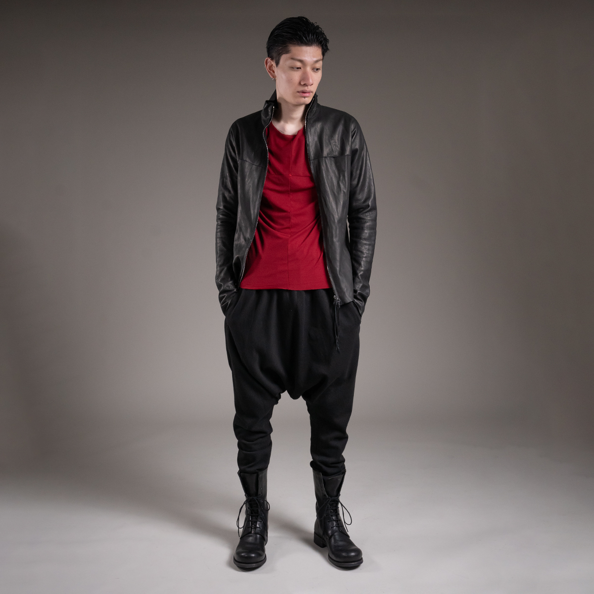 m.a+ ジップ トールカラー レザーシャツ | HUES 福岡セレクトショップ