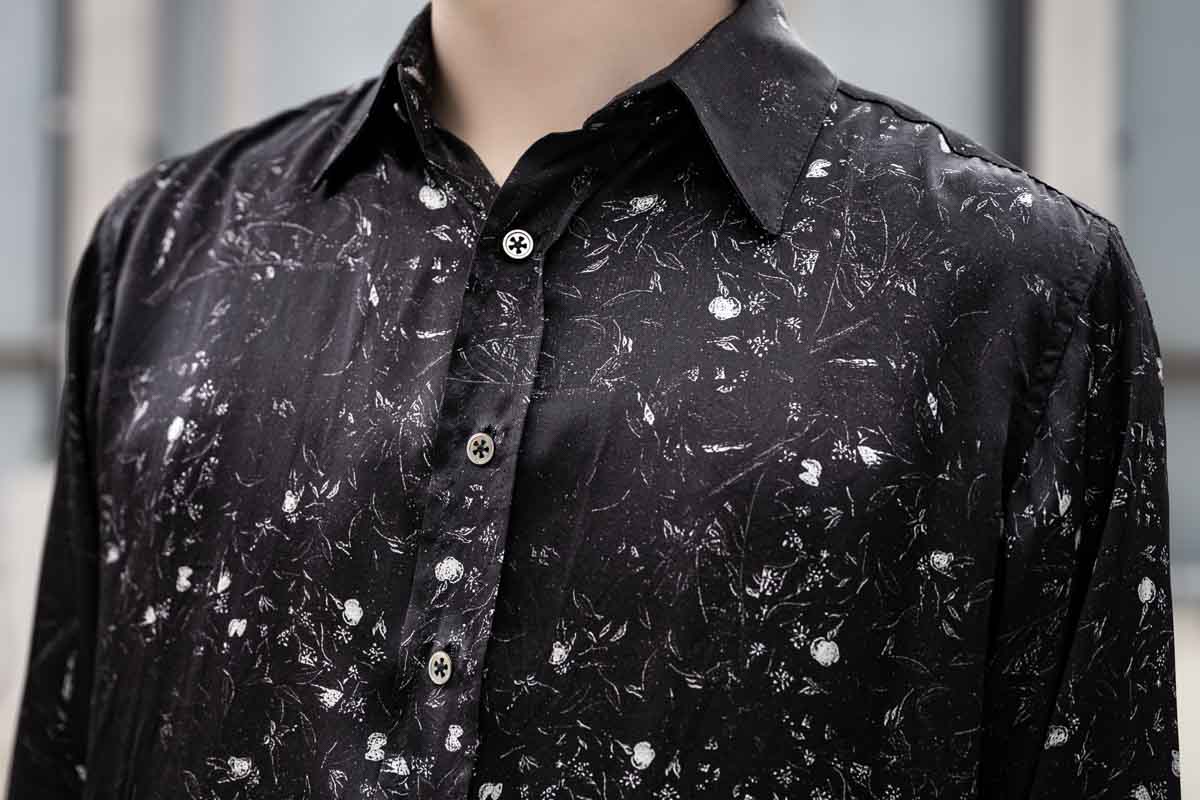Geoffrey B.Small handmade classic tailored dark floral men's shirt