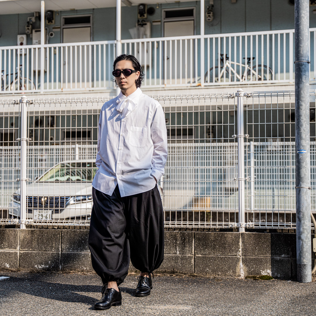 ヨウジヤマモト2022AW 二重襟ストール付きシャツ | HUES 福岡セレクト