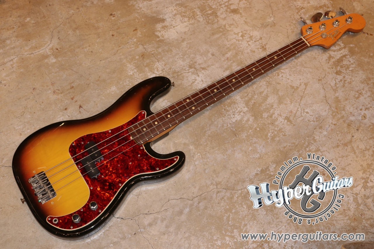 Fender '68 Precision Bass - サンバースト / ローズ - ハイパー