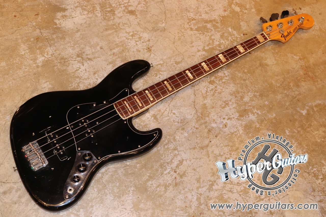 Fender '76 Jazz Bass - ブラック / ローズ - ハイパーギターズ Hyper