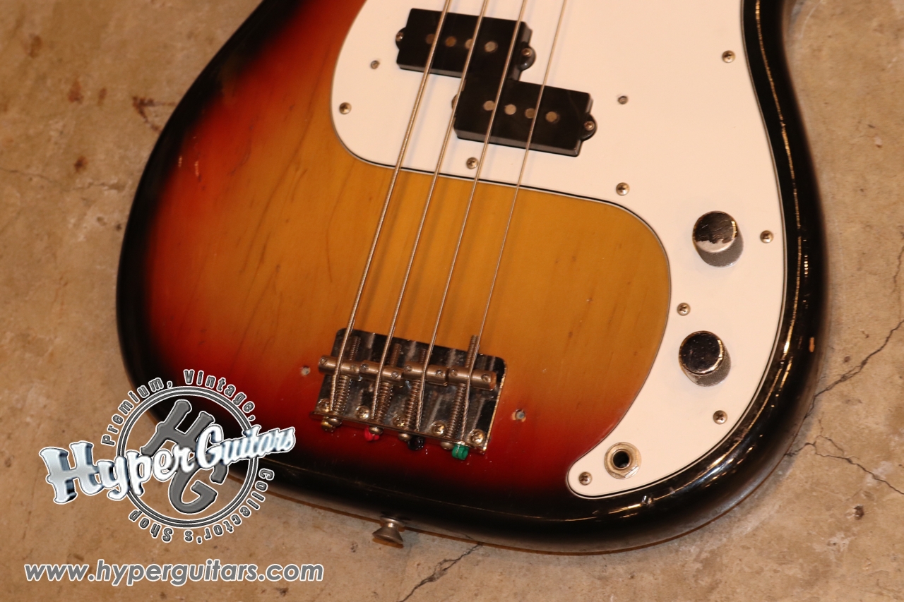 Fender '74 Precision Bass - サンバースト / ローズ - ハイパー