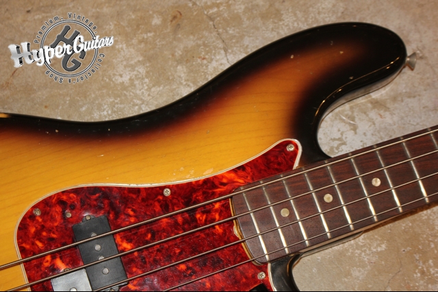 Fender '68 Precision Bass - サンバースト / ローズ - ハイパー