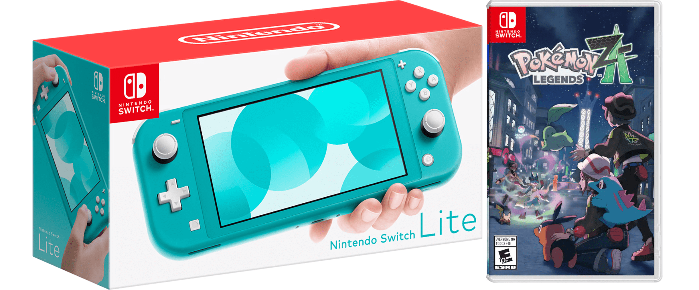 Nintendo Switch Lite Blue Gaming Console with Super Mario Galaxy 2