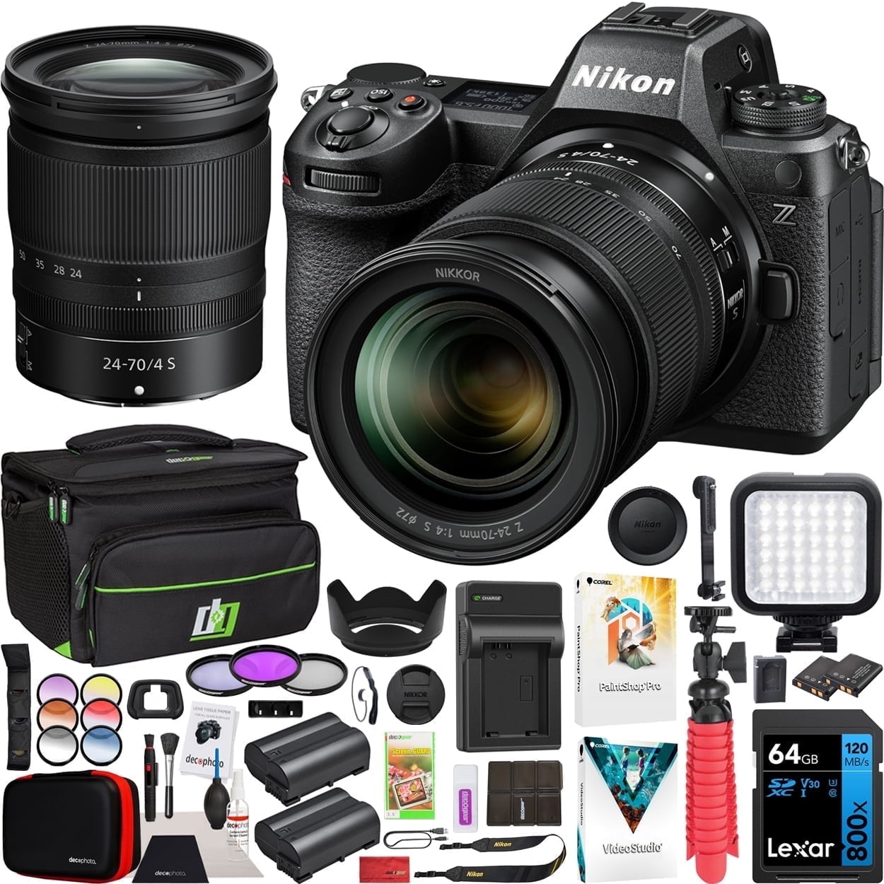 Nikon Z6II Mirrorless Camera + NIKKOR Z 24-70mm f/4 S Kit with