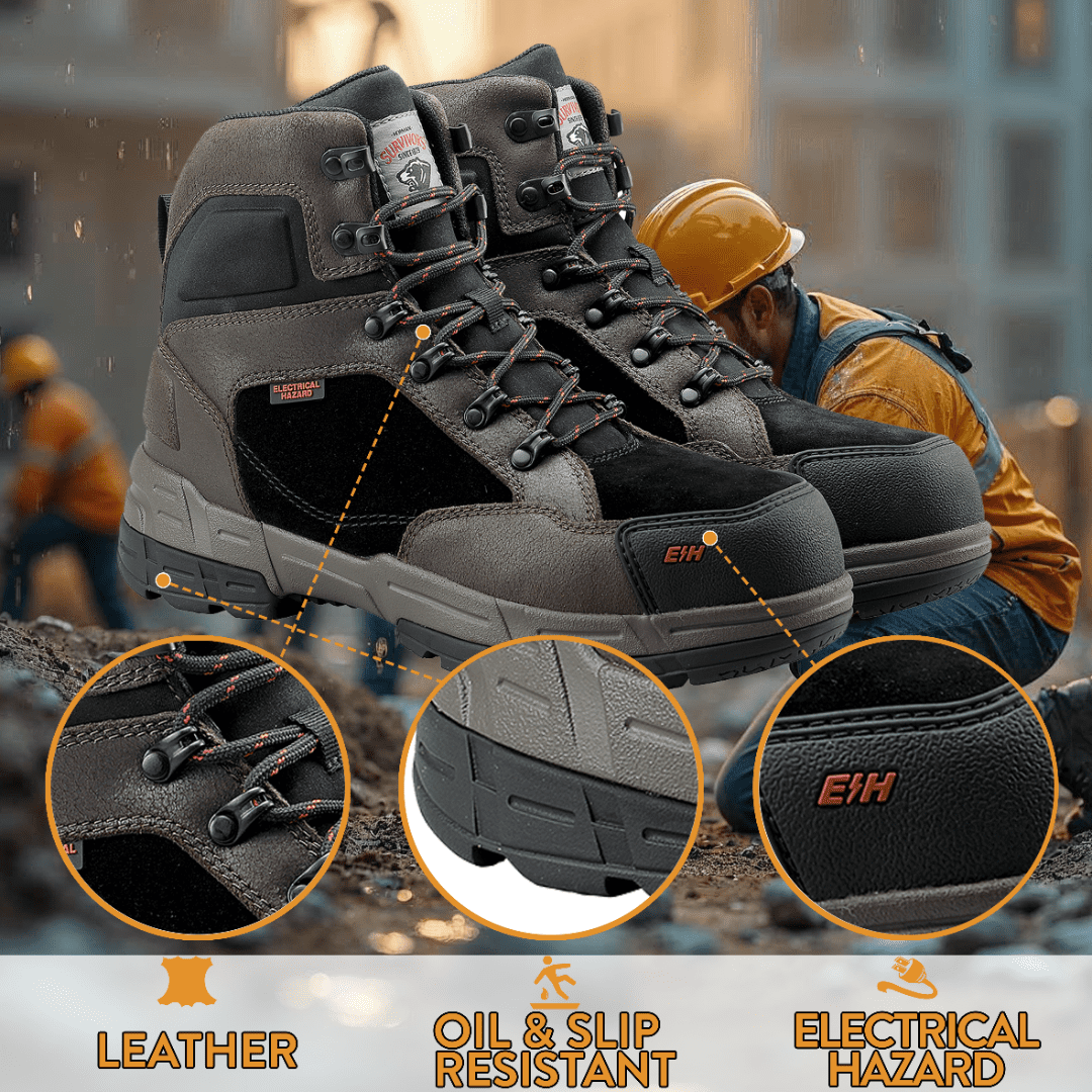 Free Shipping! Herman Survivors Men's Zephyr 6-inch Steel Toe Work