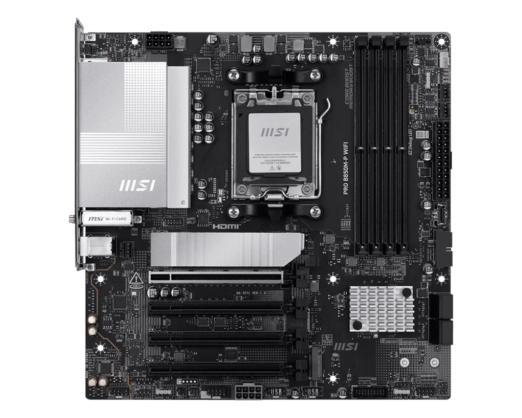MSI B850M-P WIFI Gaming Desktop Motherboard - AMD B850 Chipset