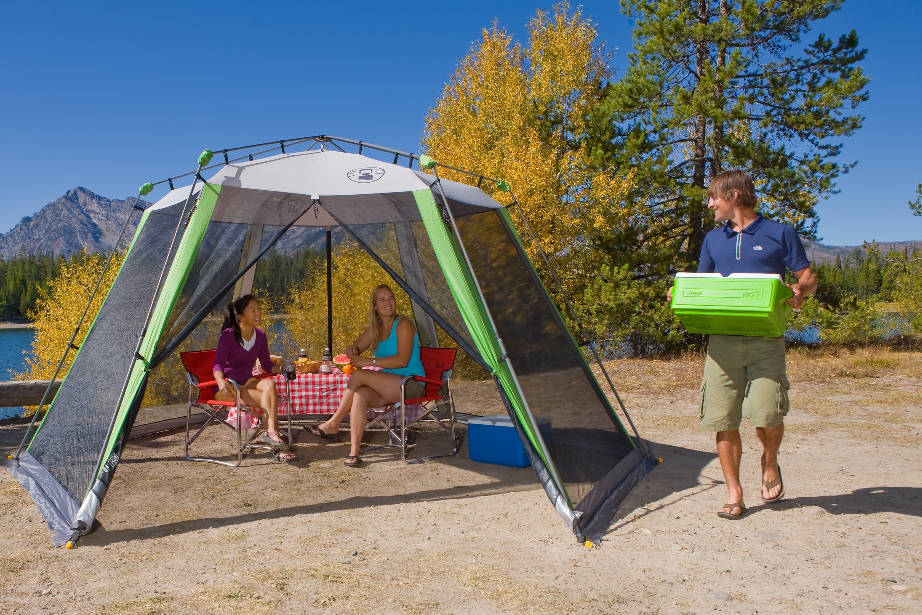 Coleman Outdoor Camping Pop Up Screen House Canopy Sun Shelter