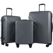 Zimtown 3 Piece Nested Spinner Suitcase Luggage Set With TSA Lock
