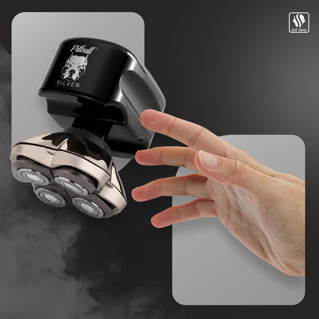 Free Shipping! Skull Shaver Silver PRO Head & Face Shaver, Wet