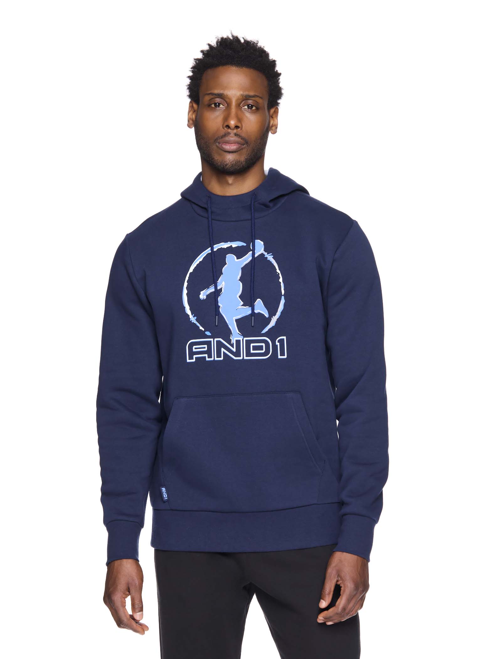 AND1 Men's Double Team Hoodie, Sizes Up to 5XL, Fleece Pullover