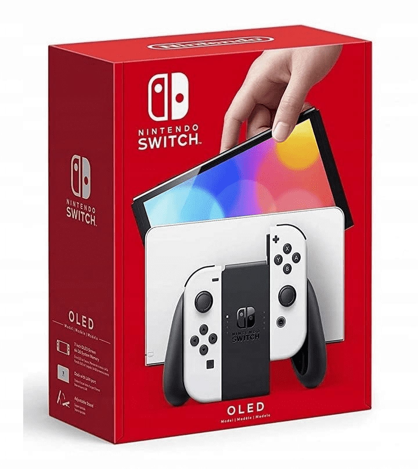 Nintendo OLED Model Switch with White Joy-Con, 7-inch OLED Screen