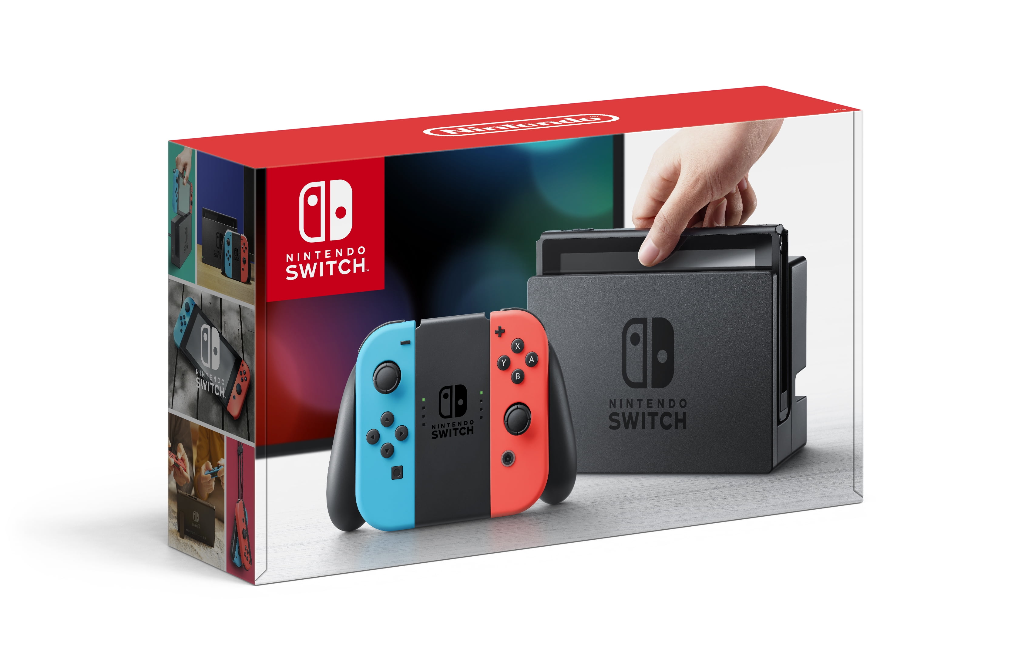 Nintendo Switch Joy-Con Gaming Console, Neon Blue and Red, TV Mode