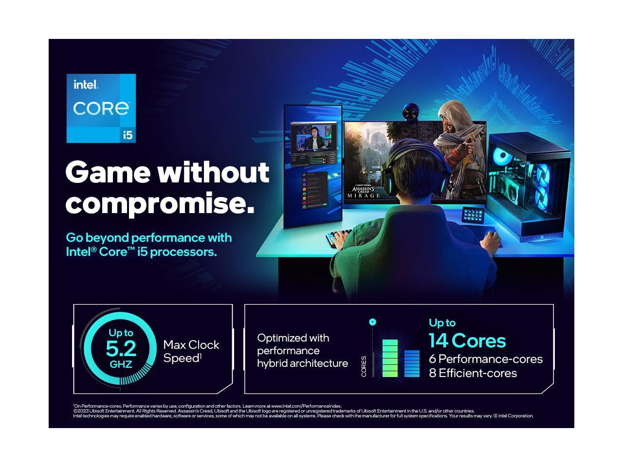 Intel Core i5-14400F - Core i5 14th Gen Raptor Lake 10-Core (6P+4E