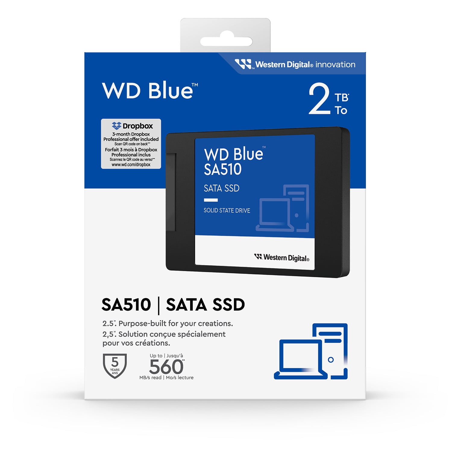 WD Blue 2TB SA510 SATA Internal SSD - WDBB8H0020BNC-WRWM - Walmart.com