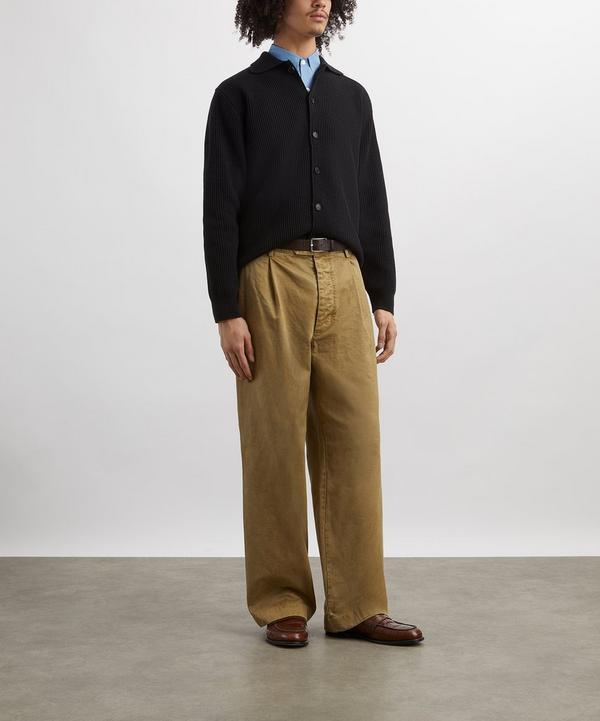 Auralee Super-Fine Wool Rib-Knit Cardigan | Liberty