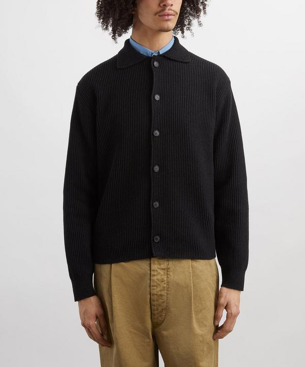 Auralee Super-Fine Wool Rib-Knit Cardigan | Liberty