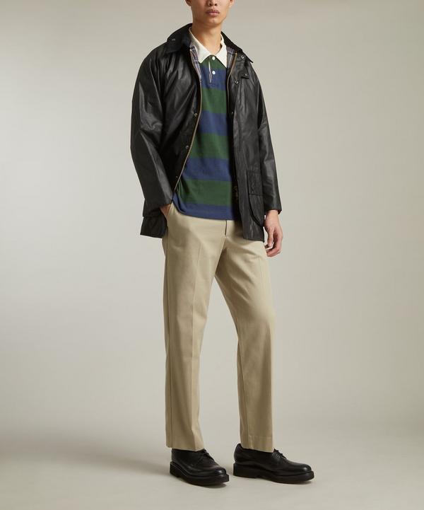 Barbour Beaufort Black Waxed Jacket | Liberty