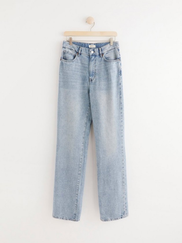 FRANKA High waist straight jeans with extra long leg | Lindex