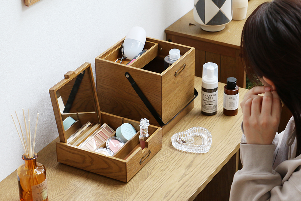 木のぬくもりを感じるコスメボックス 木のぬくもりを感じるコスメ
