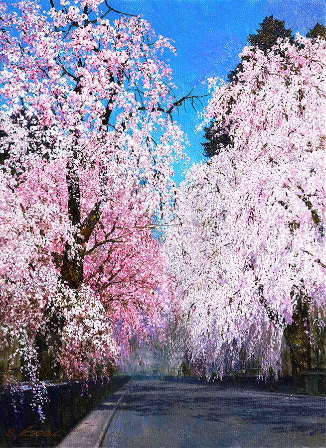 清水晶一 油絵 久地梅林 清水晶一 油絵 久地梅林