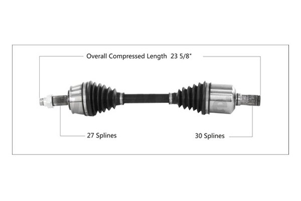 SurTrack® FI-8009 - Front Driver Side CV Axle Shaft