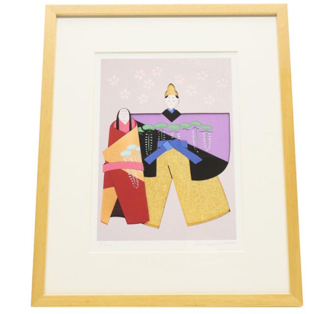 内野隆文 夜のフクロウ 絵画 ドローイング 素描 梟 カワイイ 額付 真作