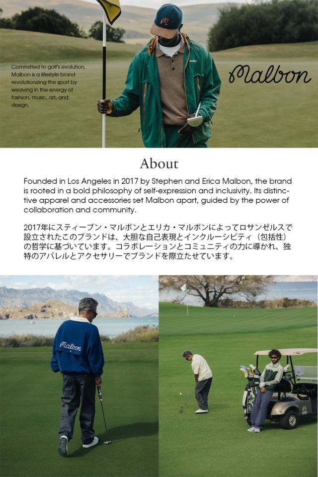 マルボンゴルフ ハーフジップ スウェット トレーナー Malbon Golf