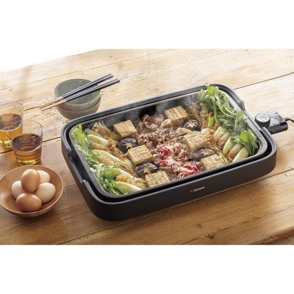 ホットプレート 象印 たこ焼き 大型 深型プレート ブラック やきやき