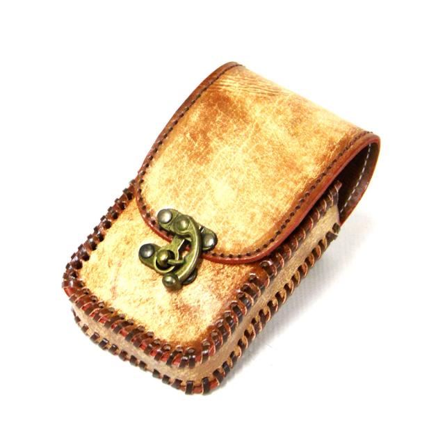 硬質牛革 レザーシガレットケース タバコケース 煙草入れ モバイル