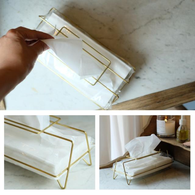 リタ ティッシュケース 真鍮 ゴールド おしゃれ ティッシュカバー