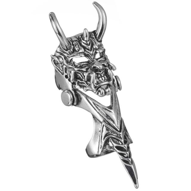 般若 アーマーリング 21号 1個販売 鬼 おに オニ 赤鬼 角 つの ツノ