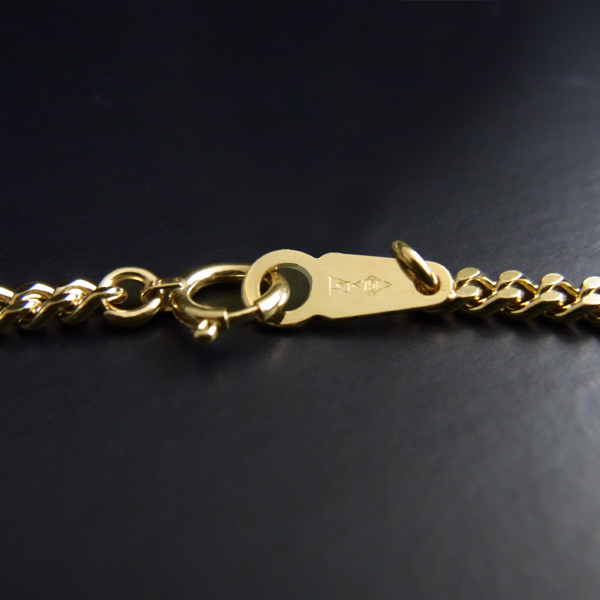 喜平 18金 ネックレス 造幣局検定刻印(ホールマーク)入 K18 二面 喜平