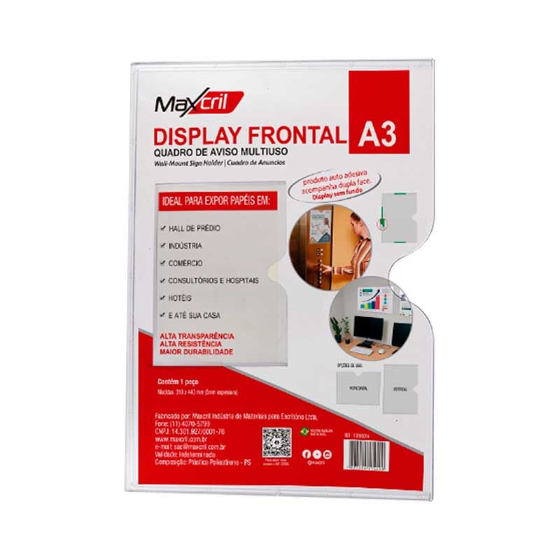 QUADRO MULTIUSO A3 MAXCRIL CRISTAL | Atacado Ideal