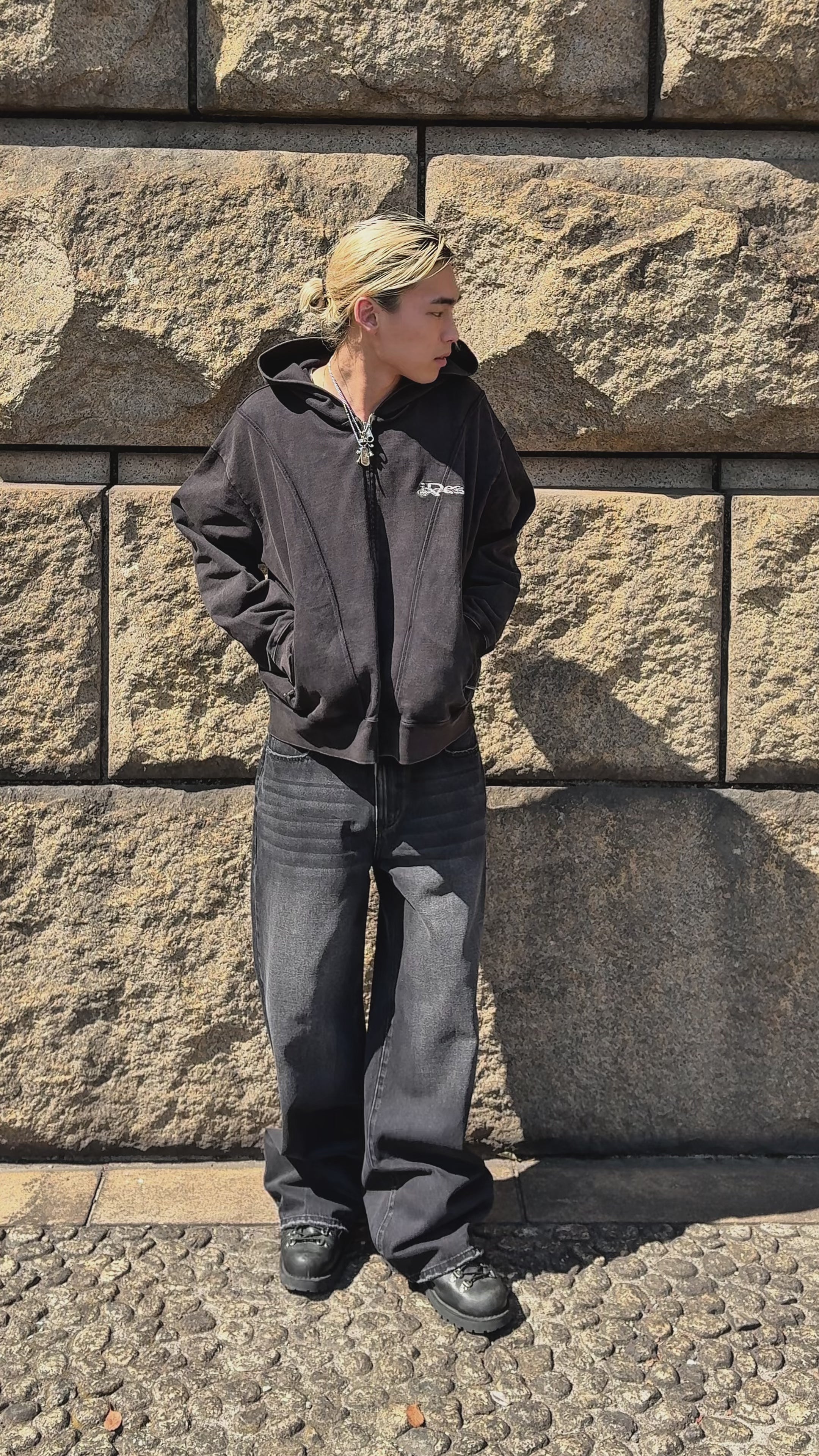 OUROBOROS WASHED ZIP HOODIE – IDEASWAM