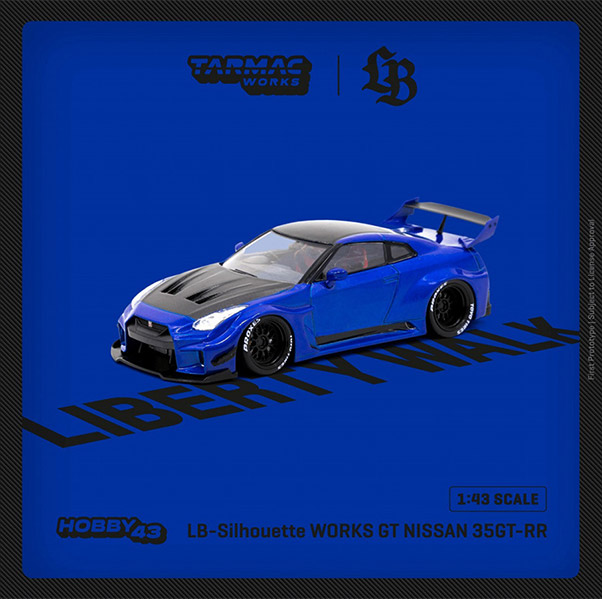 T43-022-BLU 1/43 LB-Silhouette WORKS GT NISSAN 35GT-RR Candy Blue