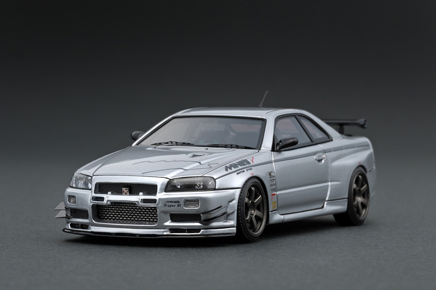 IG1816 1/43 Nissan Skyline GT-R Mine's (R34) Silver | LINE UP