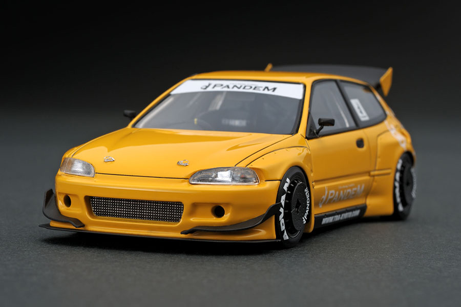 IG1175 1/43 PANDEM CIVIC (EG6) Yellow | LINE UP | [公式] ignition