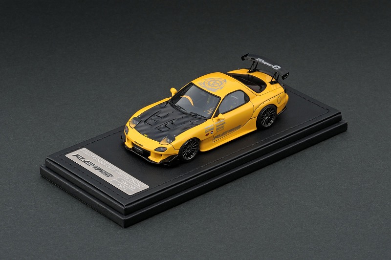 IG1339 1/43 Mazda RX-7 (FD3S) RE Amemiya Yellow with Carbon bonnet