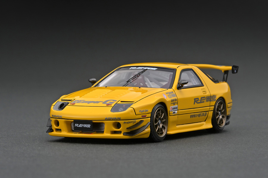 IG2138 1/43 Mazda RX-7 (FC3S) RE Amemiya Yellow | LINE UP | [公式