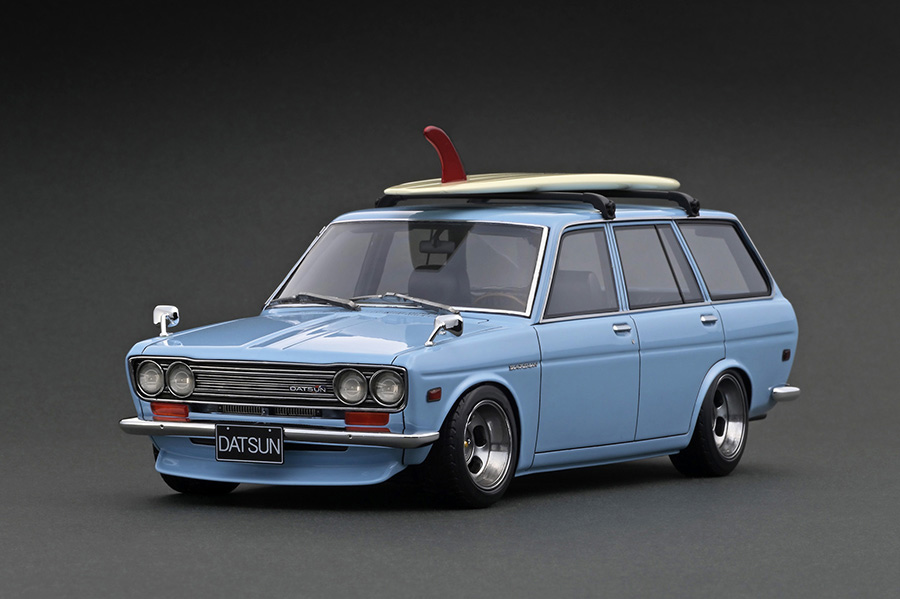 IG2223 1/18 Datsun Bluebird (510) Wagon Light Blue<br