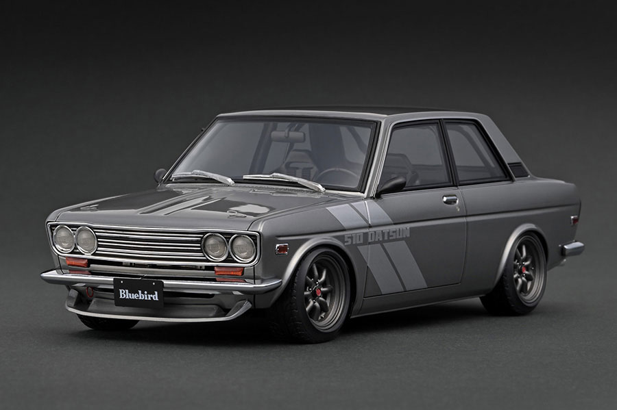 IG3310 1/18 Datsun Bluebird (510) Gun Metallic With Engine | LINE