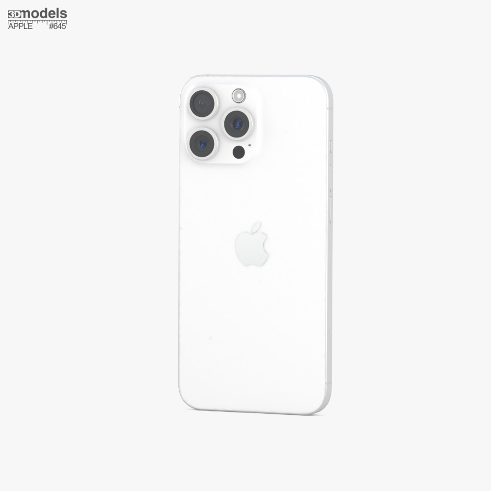 アップル iPhone 16 Pro Max ホワイト チタニウム 3Dモデル