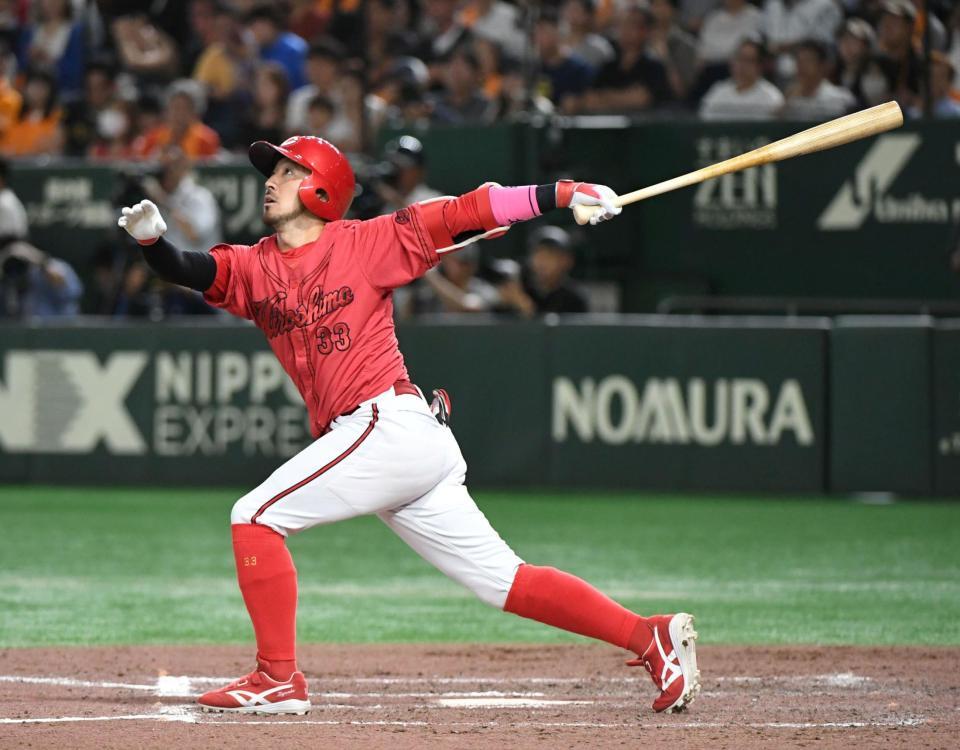 広島・菊池が決勝の勝ち越し弾 チームトップタイの6発にも「バットで