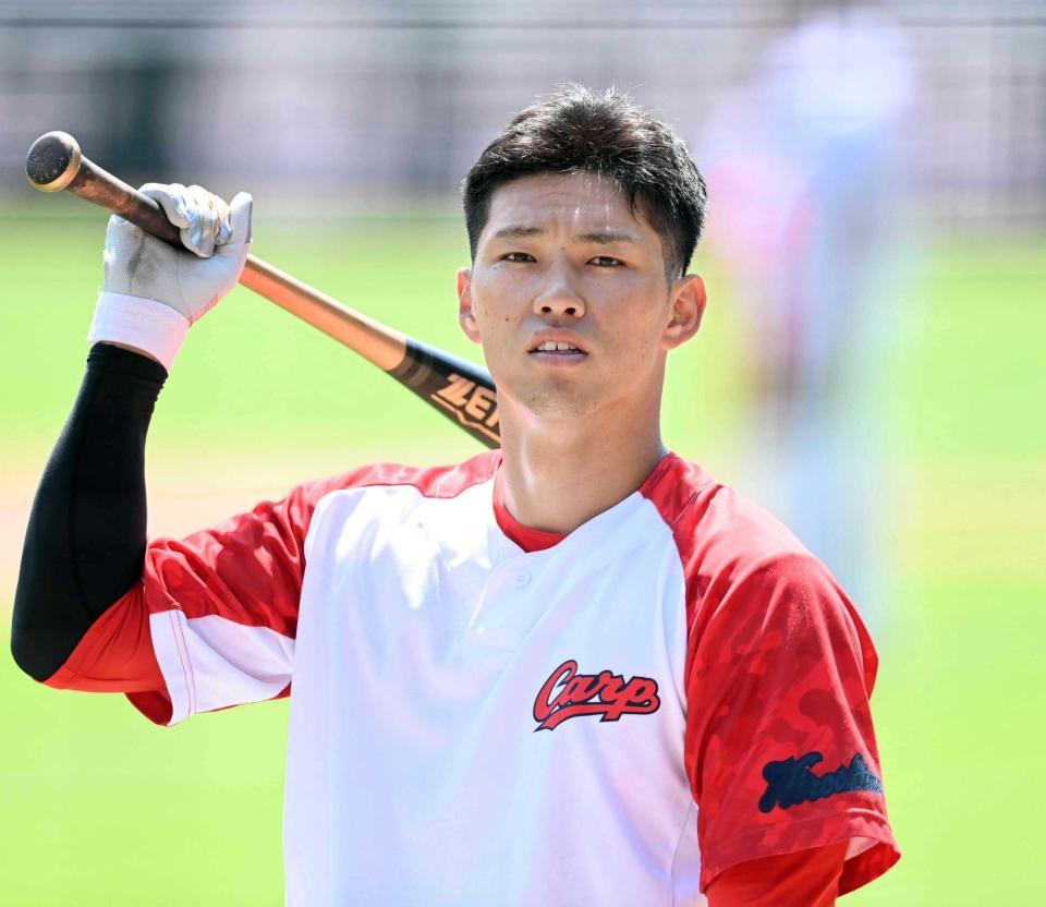 広島・中村奨成「もう一度初心に返りたい。野球を一生懸命やりたい