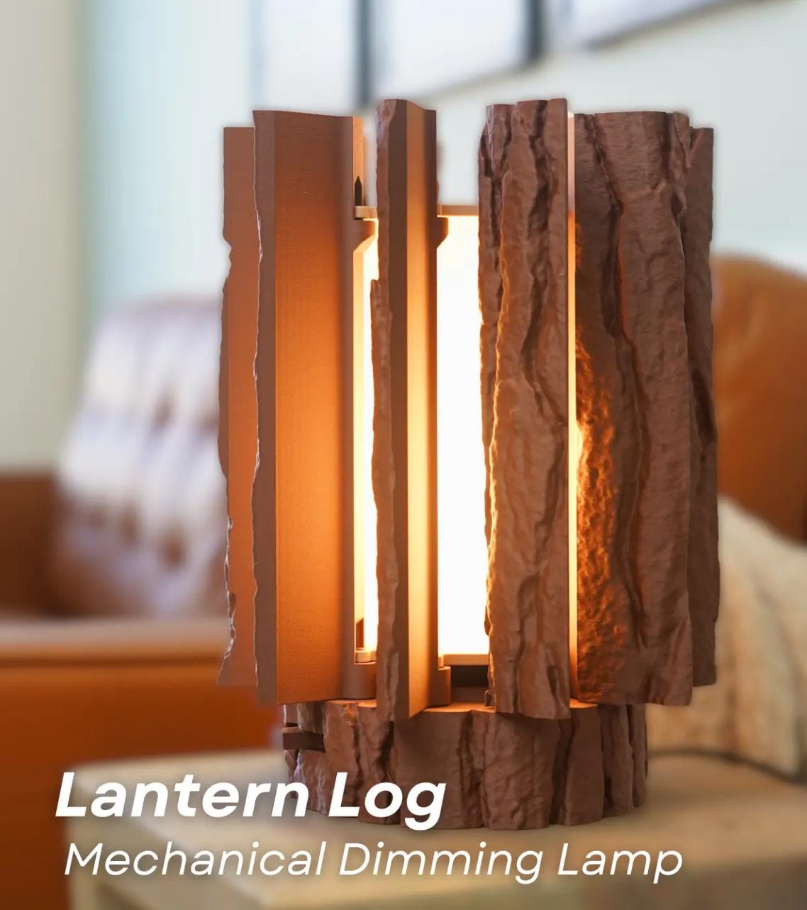 Log Lamp | Mechanical Dimming Lantern Desk Table Reading Night