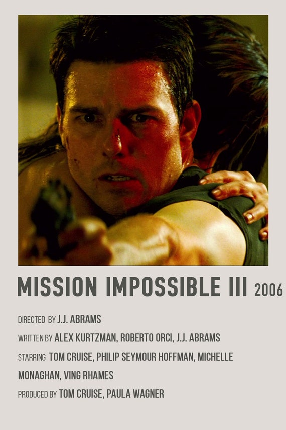 ミッションインポッシブル3 レトロ映画ポスター、デジタルダウンロード