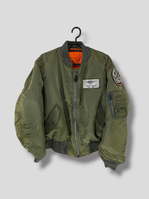 Vintage 90s Alpha Industries Embroidered Logo Army Navy Surplus MA