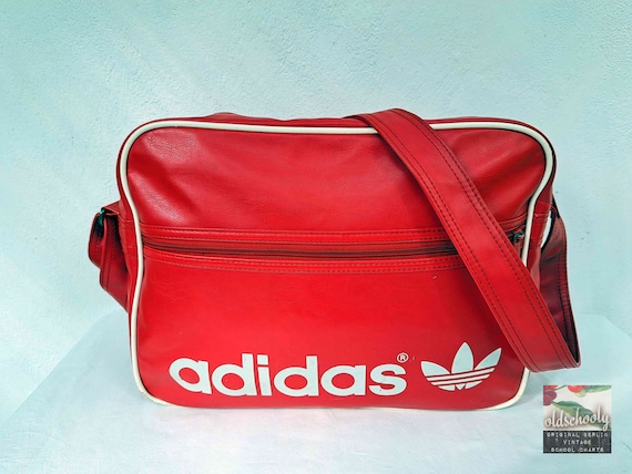 Vintage Adidas Sports Bag #14 | Original 1980s | Red | Rare Retro