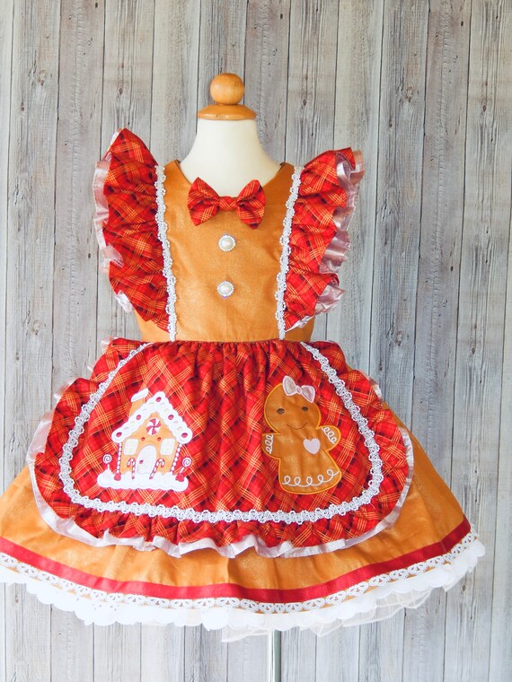 Gingerbread Dress, Christmas Gingerbread Dress, Girl Christmas